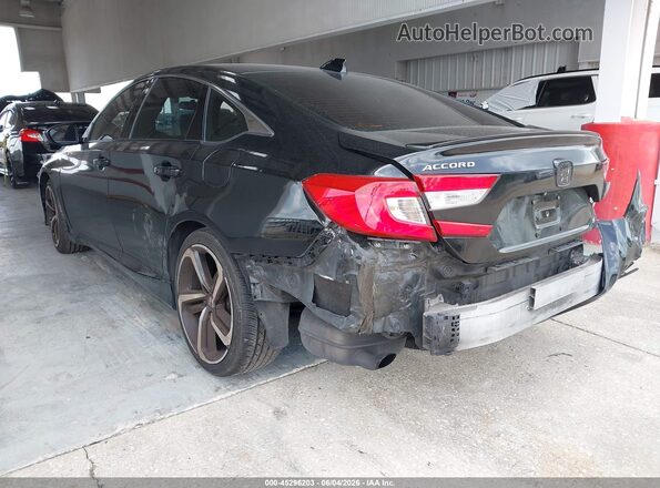 1HGCV1F39JA068090 2018 HONDA ACCORD Black Задня ліва чверть