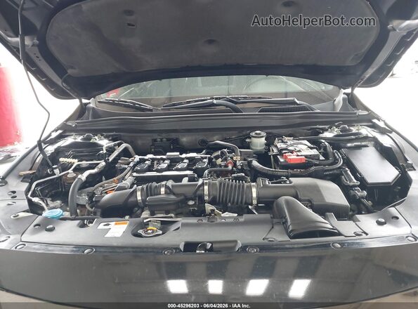 1HGCV1F39JA068090 2018 HONDA ACCORD Black Вид ззаду