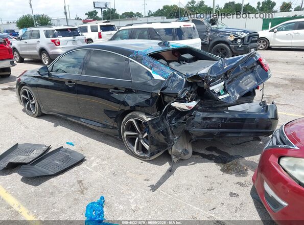 1HGCV1F39JA125940 2018 HONDA ACCORD Black უკანა მარცხენა