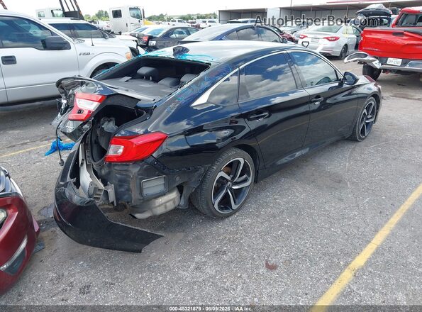 1HGCV1F39JA125940 2018 HONDA ACCORD Black უკანა მარჯვენა