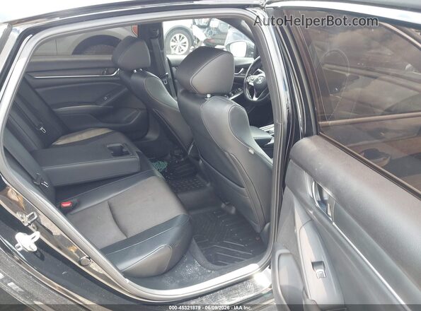 1HGCV1F39JA125940 2018 HONDA ACCORD Black VIN კოდის სტიკერის ხედი