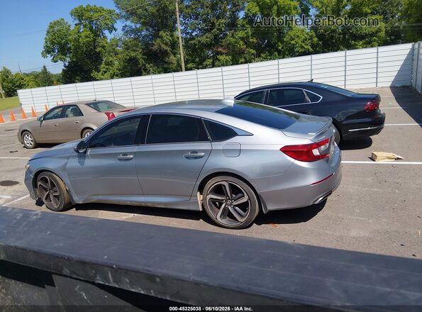 1HGCV1F39JA166598 2018 HONDA ACCORD Gray Սալոնի հետևի տեսք