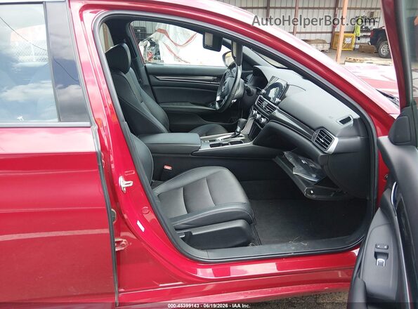 1HGCV1F39KA025497 2019 HONDA ACCORD Red Вид салону спереду