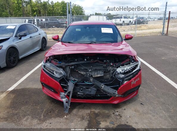 1HGCV1F39KA025497 2019 HONDA ACCORD Red Вид задньої частини салону