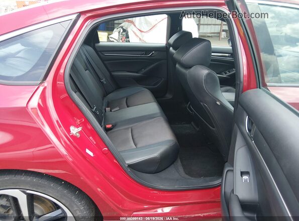1HGCV1F39KA025497 2019 HONDA ACCORD Red Вид наклейки з VIN-кодом