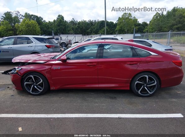 1HGCV1F39KA025497 2019 HONDA ACCORD Red 
