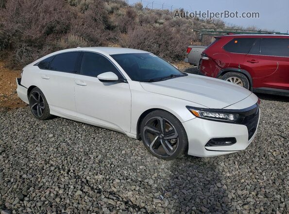 1HGCV1F39KA046897 2019 HONDA ACCORD White Przód prawy