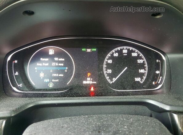 1HGCV1F39KA046897 2019 HONDA ACCORD White Widok zestawu wskaźników