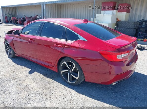 1HGCV1F39KA049170 2019 HONDA ACCORD Red Rear left