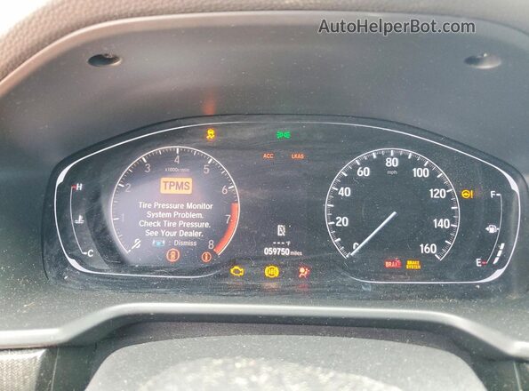 1HGCV1F39KA074621 2019 HONDA ACCORD Черный Вид щитка приборов