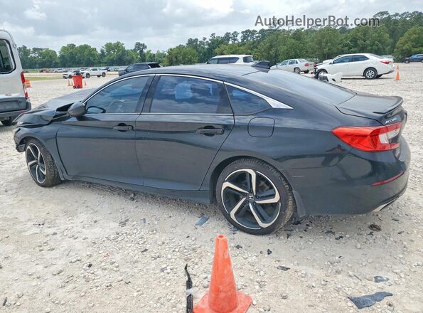 1HGCV1F39KA074621 2019 HONDA ACCORD Черный Задняя левая четверть
