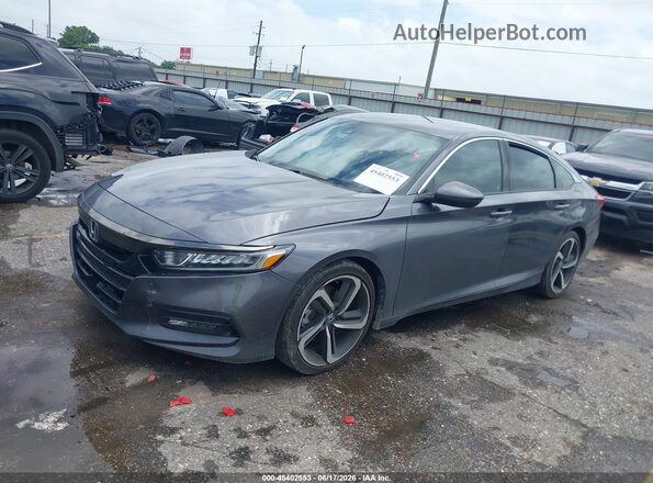 1HGCV1F39KA119038 2019 HONDA ACCORD Gray Առջևի ձախ երեք քառորդ տեսարան