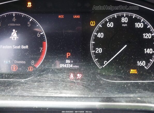 1HGCV1F39KA119038 2019 HONDA ACCORD Gray 