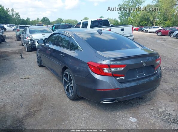 1HGCV1F39KA130024 2019 HONDA ACCORD Серый Задняя левая четверть