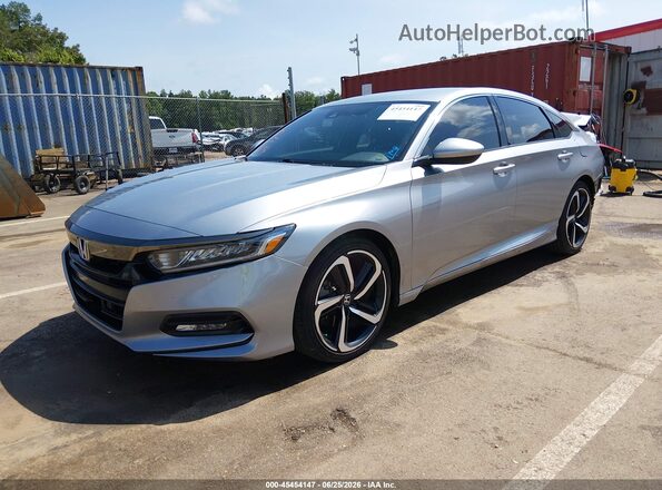 1HGCV1F39KA146921 2019 HONDA ACCORD Серебряный Передняя левая четверть