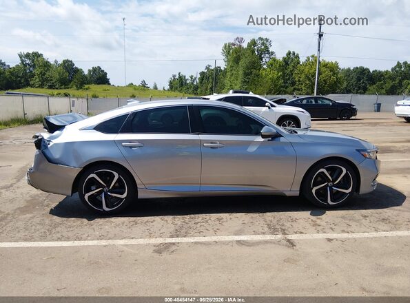 1HGCV1F39KA146921 2019 HONDA ACCORD Серебряный Вид задней части салона