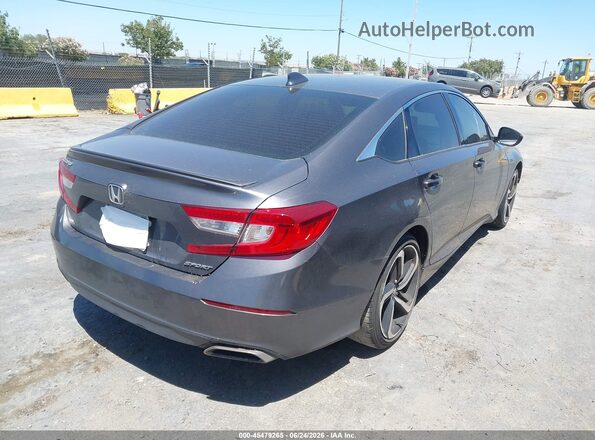 1HGCV1F39KA148006 2019 HONDA ACCORD Серый Задняя правая четверть