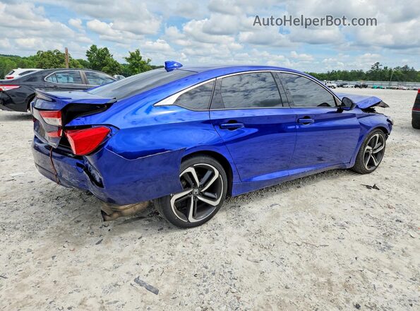 1HGCV1F39KA160401 2019 HONDA ACCORD Синий Задняя правая четверть