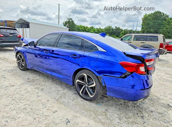 1HGCV1F39KA160401 2019 HONDA ACCORD Синий Задняя левая четверть