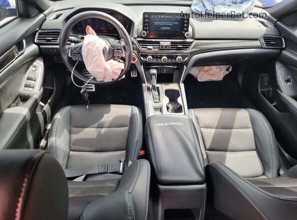 1HGCV1F39KA160401 2019 HONDA ACCORD Синий Вид панели приборов