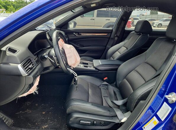 1HGCV1F39KA160401 2019 HONDA ACCORD Синий Вид салона спереди
