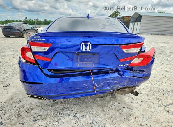 1HGCV1F39KA160401 2019 HONDA ACCORD Синий Вид сзади