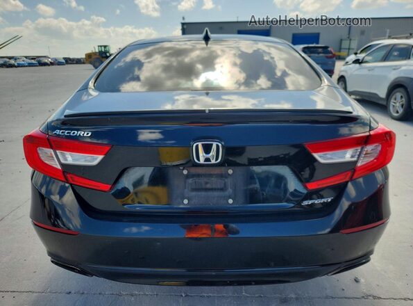 1HGCV1F39KA170989 2019 HONDA ACCORD Black Widok z tyłu
