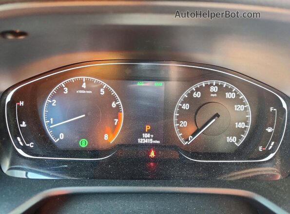 1HGCV1F39KA170989 2019 HONDA ACCORD Black Widok zestawu wskaźników