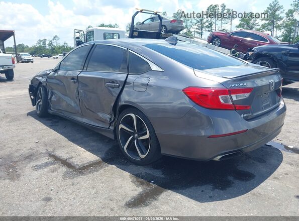 1HGCV1F39KA174525 2019 HONDA ACCORD Gray Rear left