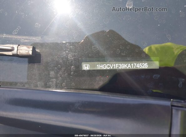 1HGCV1F39KA174525 2019 HONDA ACCORD Gray Engine compartment view