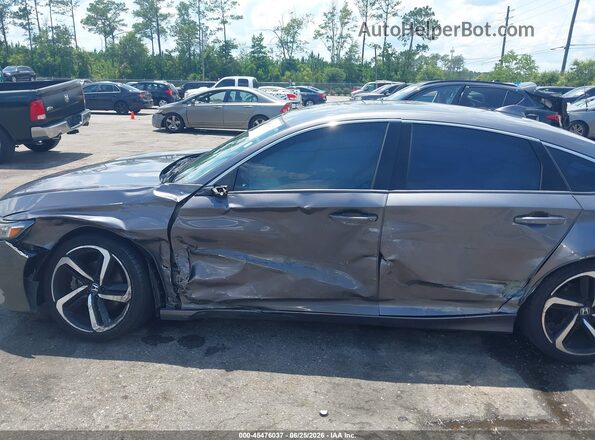 1HGCV1F39KA174525 2019 HONDA ACCORD Gray Front view