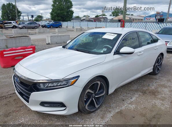 1HGCV1F39KA175786 2019 HONDA ACCORD White Передня ліва чверть