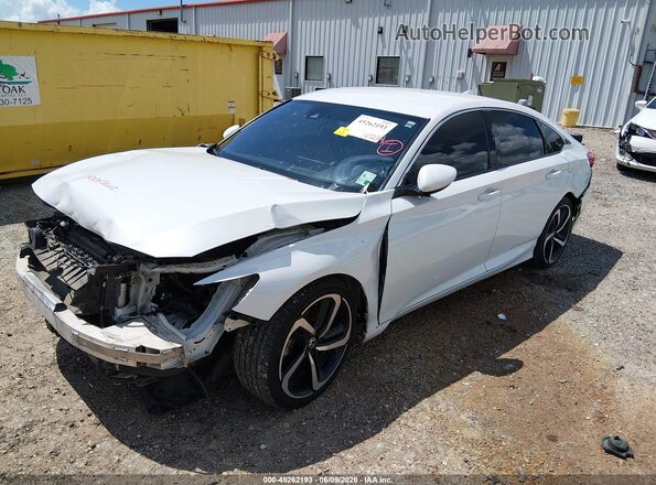 1HGCV1F39LA003694 2020 HONDA ACCORD Белый Передняя левая четверть