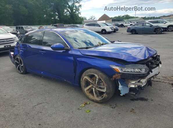 1HGCV1F39LA023413 2020 HONDA ACCORD Blue Передня права чверть