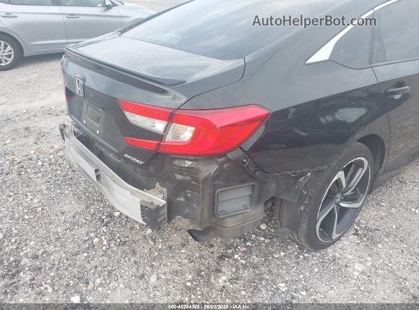 1HGCV1F39LA157807 2020 HONDA ACCORD Black Front view