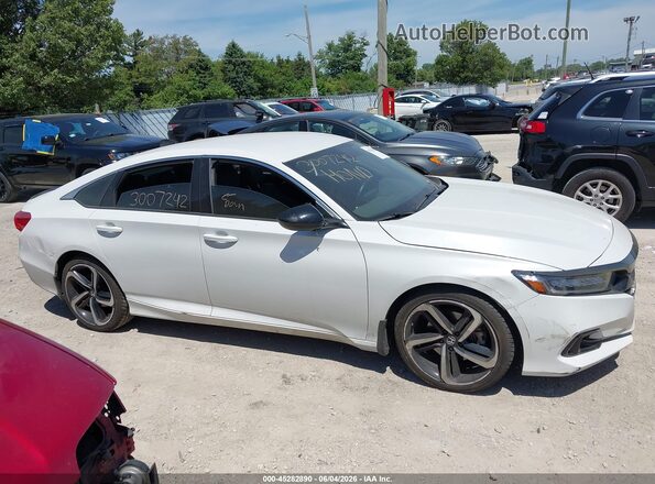 1HGCV1F39MA013742 2021 HONDA ACCORD White უკანა სალონის ხედი
