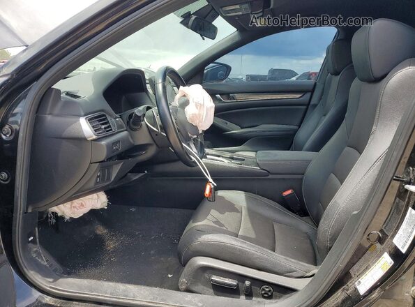 1HGCV1F39MA017855 2021 HONDA ACCORD Черный Вид салона спереди