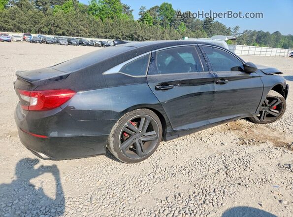 1HGCV1F39MA054887 2021 HONDA ACCORD Black Tył prawy