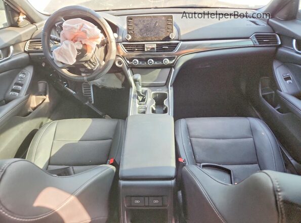 1HGCV1F39MA054887 2021 HONDA ACCORD Black Widok deski rozdzielczej