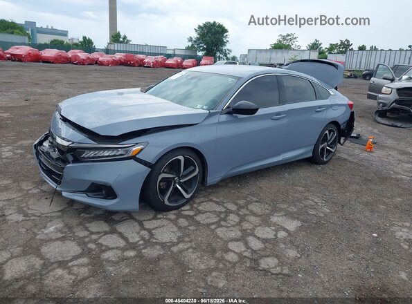 1HGCV1F39NA005948 2022 HONDA ACCORD Teal Передня ліва чверть