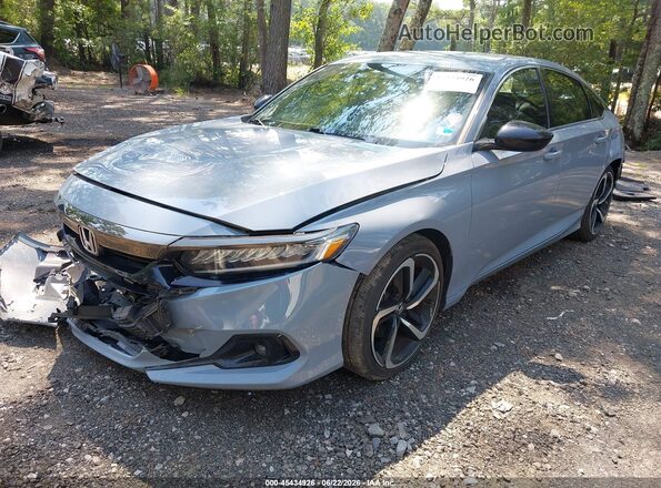 1HGCV1F39NA019638 2022 HONDA ACCORD Серый Передняя левая четверть