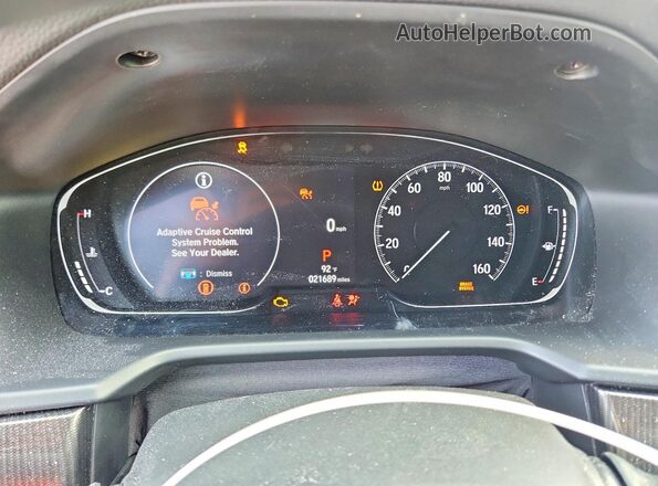 1HGCV1F39NA025441 2022 HONDA ACCORD Gray Սարքավորումների վահանակի տեսք