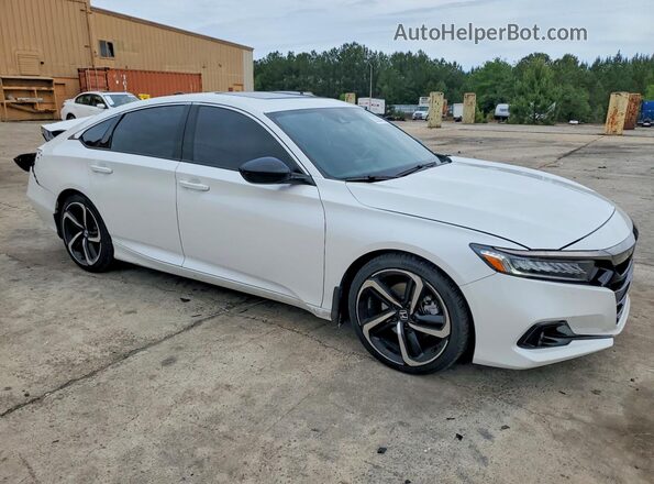1HGCV1F39NA028985 2022 HONDA ACCORD Белый Передняя правая четверть