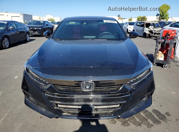 1HGCV1F39NA046113 2022 HONDA ACCORD Black Դիմացի տեսք