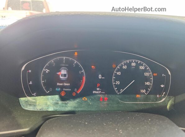 1HGCV1F39NA073652 2022 HONDA ACCORD Gray Вид щитка приладів