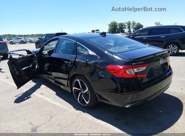 1HGCV1F39NA081783 2022 HONDA ACCORD Black უკანა მარცხენა