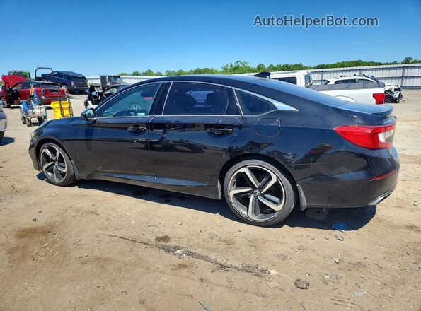 1HGCV1F3XJA092012 2018 HONDA ACCORD Black Rear left