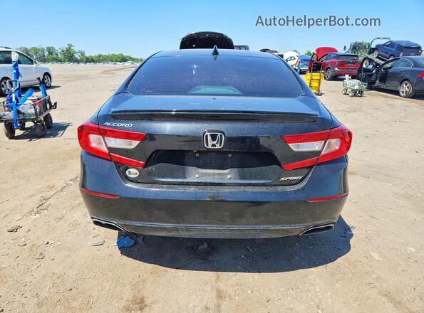 1HGCV1F3XJA092012 2018 HONDA ACCORD Black Rear view