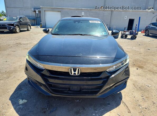 1HGCV1F3XJA092012 2018 HONDA ACCORD Black Front view