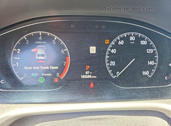 1HGCV1F3XJA092012 2018 HONDA ACCORD Black Instrument cluster view